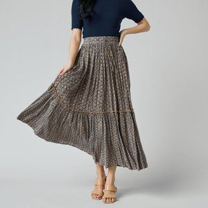 Rena Tiered Geo Floral Skirt